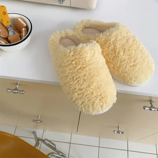 Cute Furry Winter Home Slippers for Women