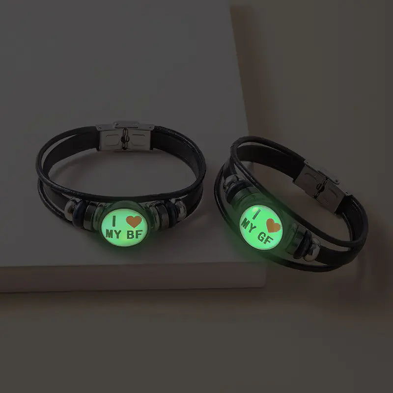 I Love You Couples Night Glow Bracelet Gift - Comfort Gift Box
