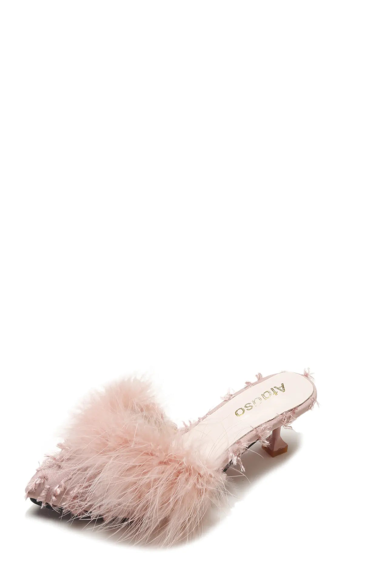 Pointed Toe Stiletto Furry Single Shoes for Women