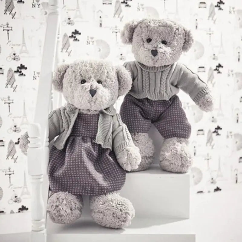 Sweater Couple Teddy Bear Comfort Plush Toy - Comfort Gift Box