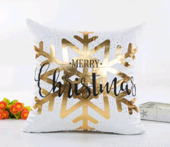 Exclusive Gold Foil Christmas Pillow Covers (Set)