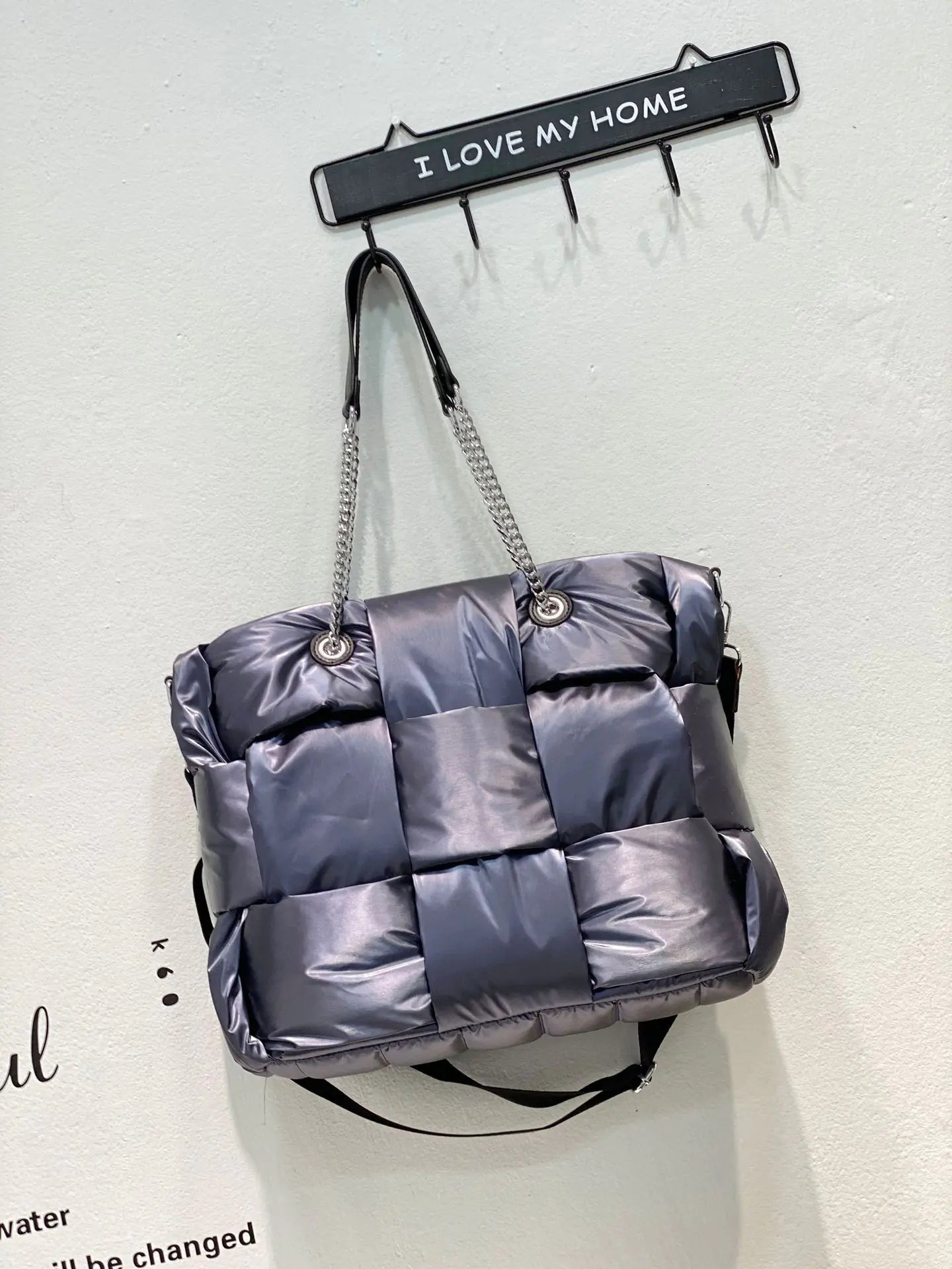 Fashionable Women's Cotton Jacket with Feather Bag