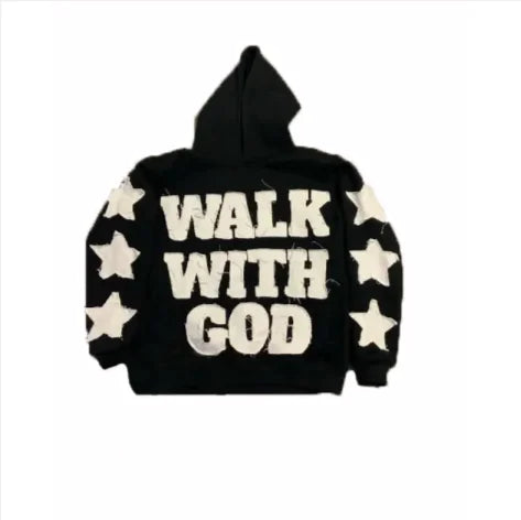 Hip-Hop Letter Embroidered Hoodie