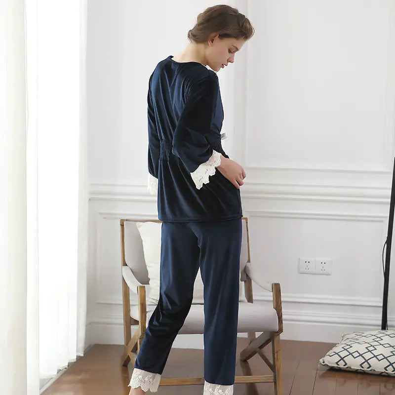 Velvet Loungewear Set - Sexy Pajamas - Comfort Gift Box
