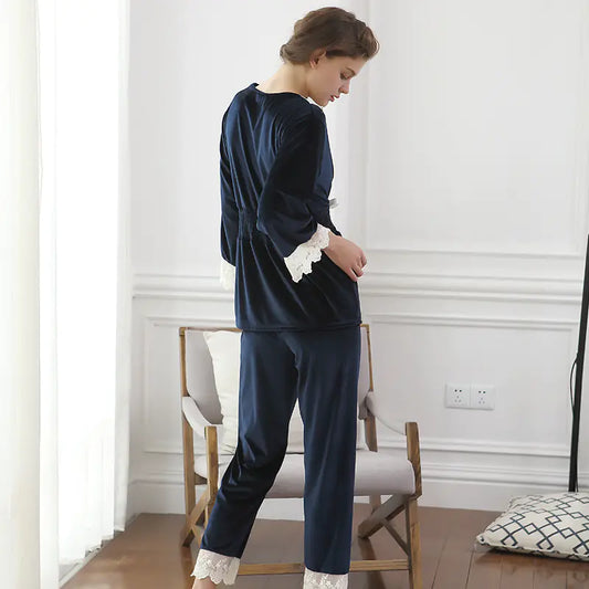 Velvet Loungewear Set - Sexy Pajamas - Comfort Gift Box