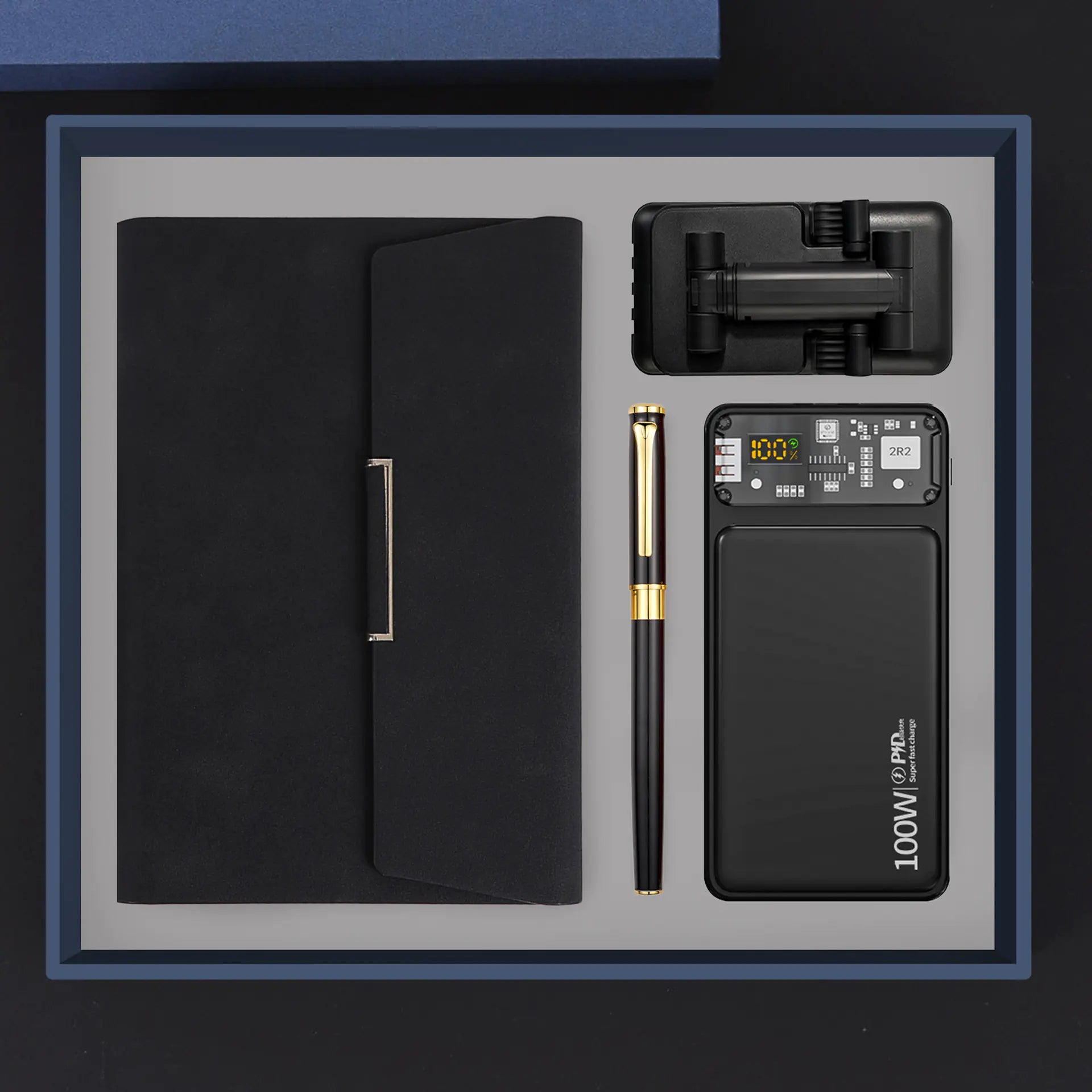 A5 Business Notebook Gift Set with Pen and Power Bank - Comfort Gift Box