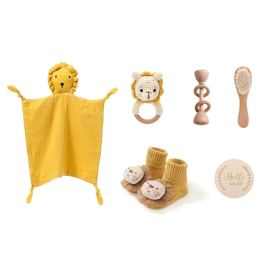 Infant Comfort Rattle Rabbit Bath Towel Gift Set - Comfort Gift Box