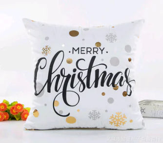 Exclusive Gold Foil Christmas Pillow Covers (Set)