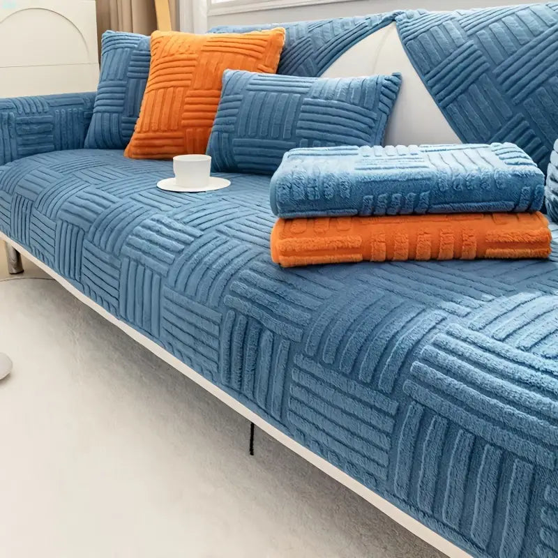 Plush Striped Non-slip Sofa Cushion 35.43"x70.87" - Comfort Gift Box