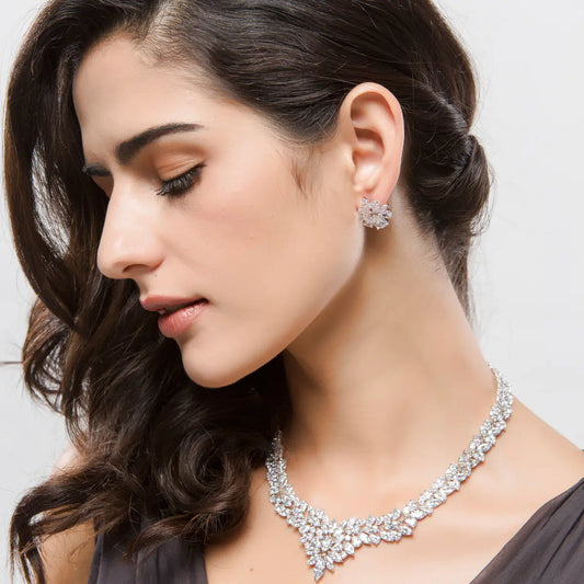 Bride Necklace Set with AAA Zircon Luxury Jewelry
