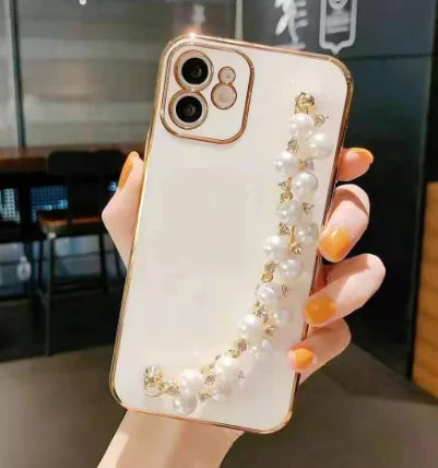 Rhinestone Pearl Bracelet for Pro Max Phone Case