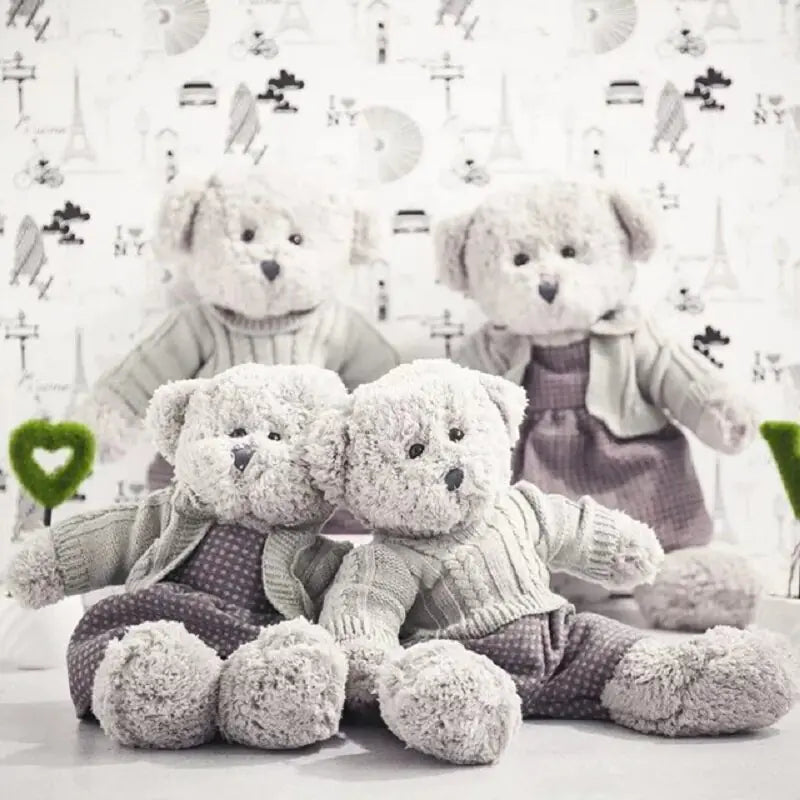 Sweater Couple Teddy Bear Comfort Plush Toy - Comfort Gift Box