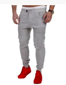 Men's Slim Fit Sports Joggers with Striped Design