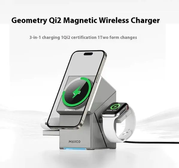Magnetic Touch Rotating Wireless Charger - Comfort Gift Box