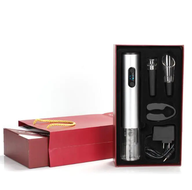 Electric Wine Opener Set - 4-Piece Gift Set - Comfort Gift Box