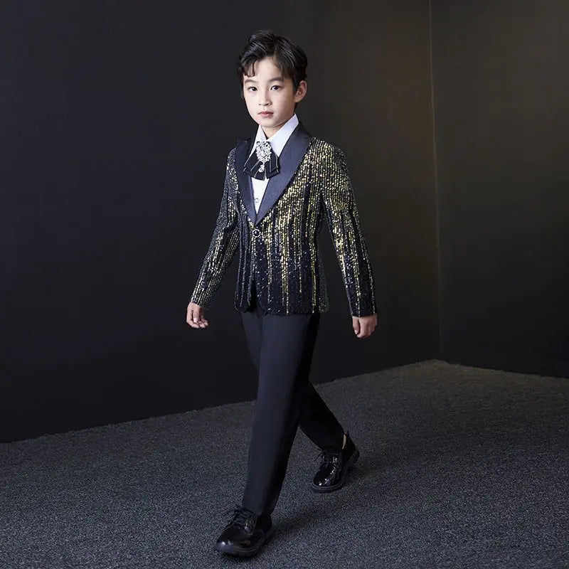 Boys' Colorful Meteor Sequin Suit for Performances